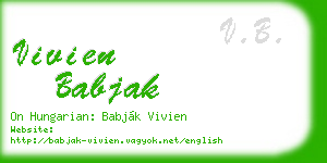 vivien babjak business card